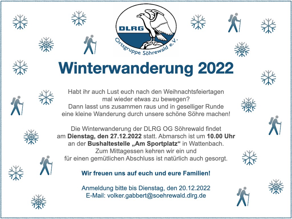 Einladung Winterwanderung 2022
